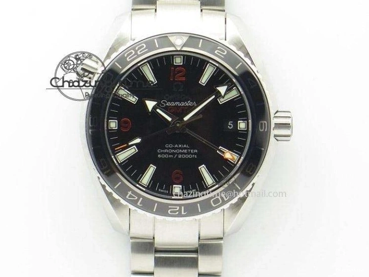 1231 FreshLook Planet Ocean Master Chronometer 600M 45.5mm SS SCF 1:1 Best Edition Black Bezel Black Dial on SS Bracelet A9900 Super Clone 7675